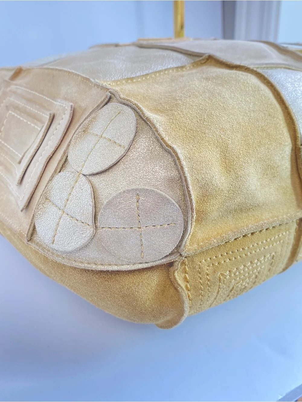 Coach XL Y2K Limited Edition Suede Patchwork Mosaic Shoulder Tote Bag - Picture 10 of 16